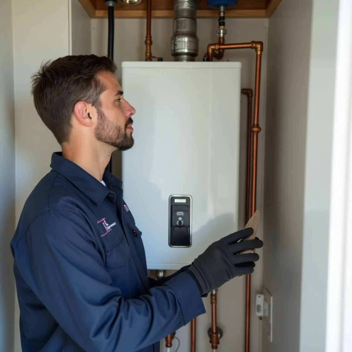 New tankless water heater installed in a Huntington, NY home