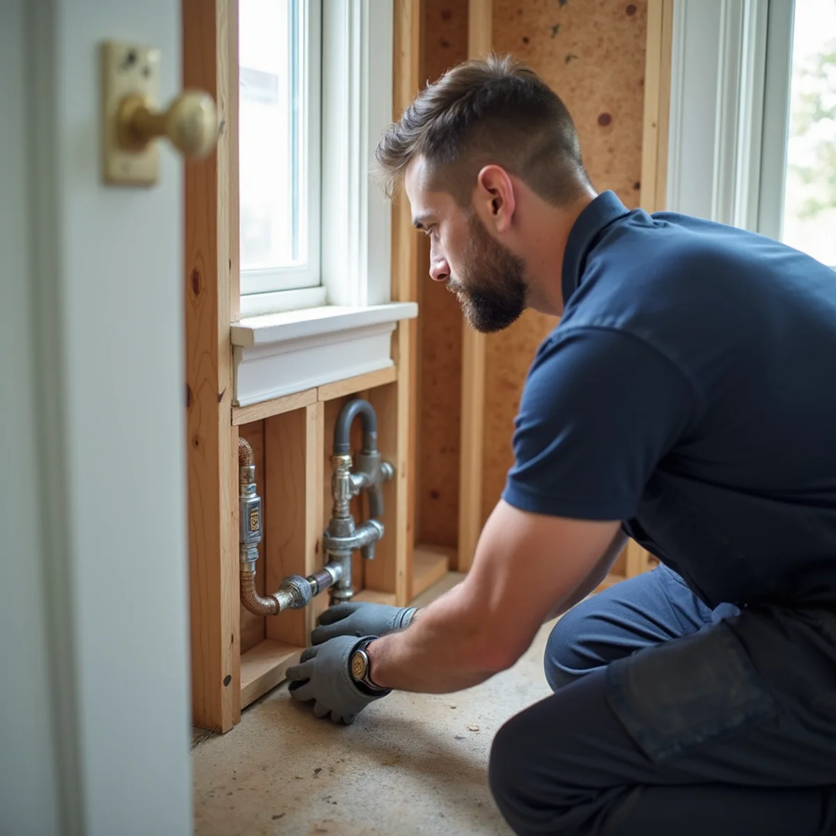 Bathroom renovation plumbing rough-in in Dix Hills, NY